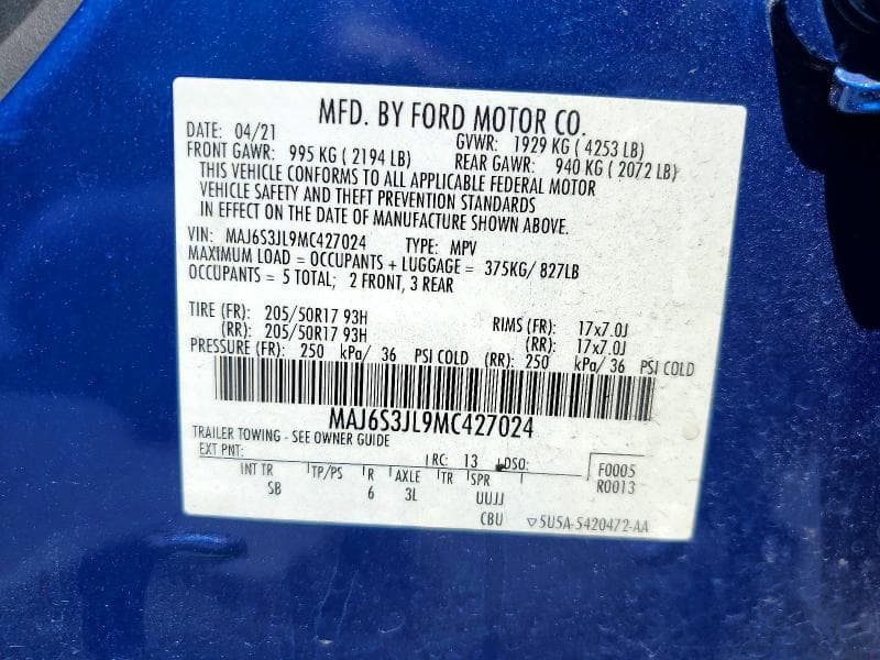 2021 FORD ECOSPORT SES 12