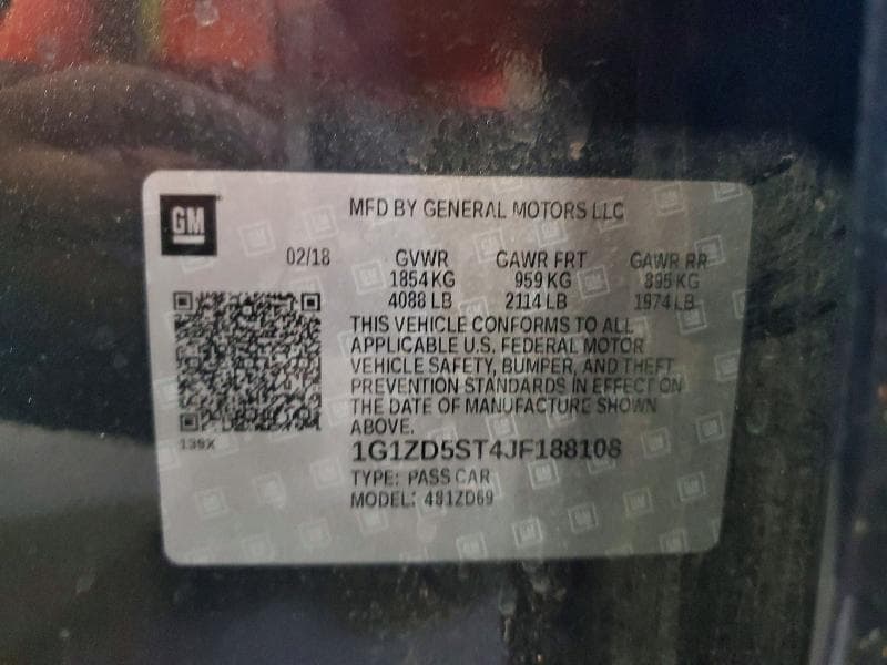 2018 CHEVROLET MALIBU LT 12