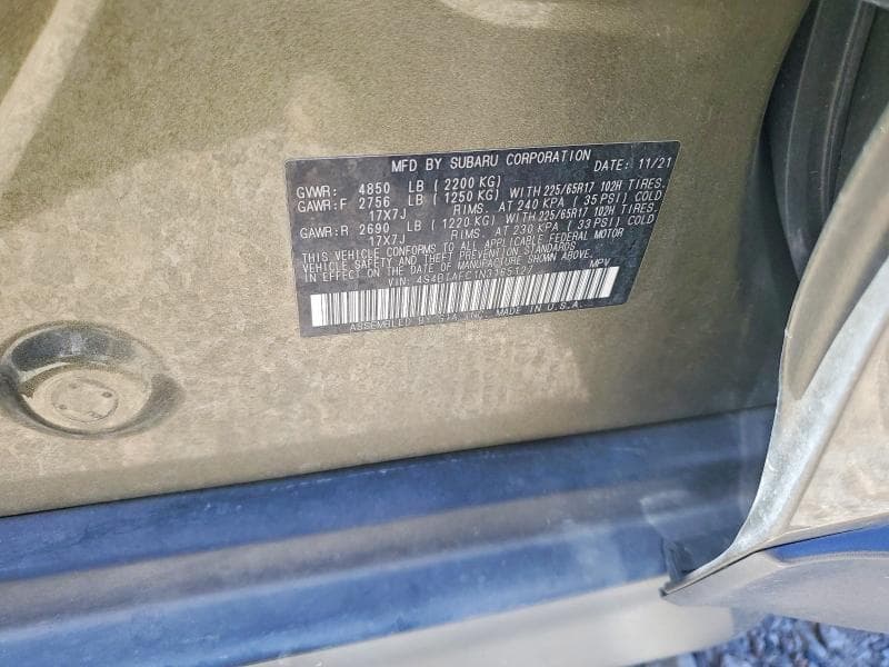 2022 SUBARU OUTBACK PREMIUM 12