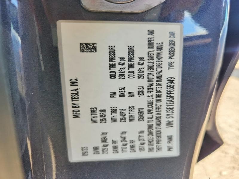 2023 TESLA MODEL 3 12