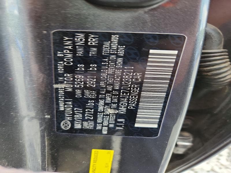 2018 GENESIS G80 3.8 12