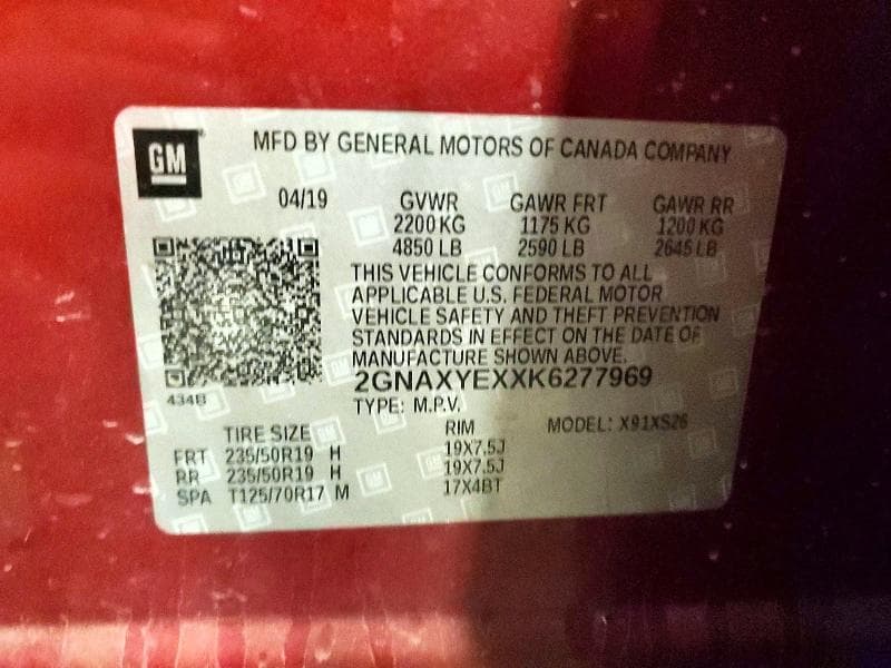 2019 CHEVROLET EQUINOX PREMIER 13