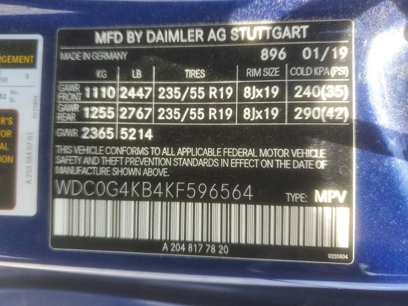2019 MERCEDES-BENZ GLC 300 4MATIC 14