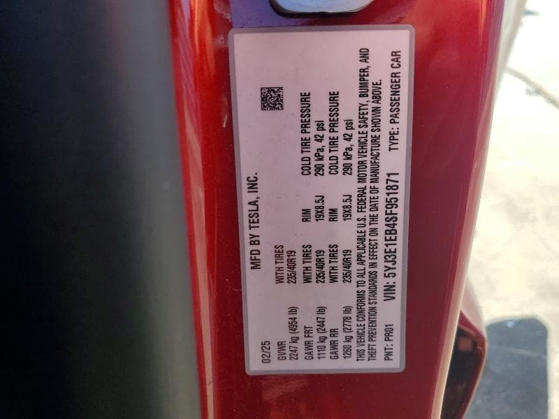 2025 TESLA MODEL 3 13
