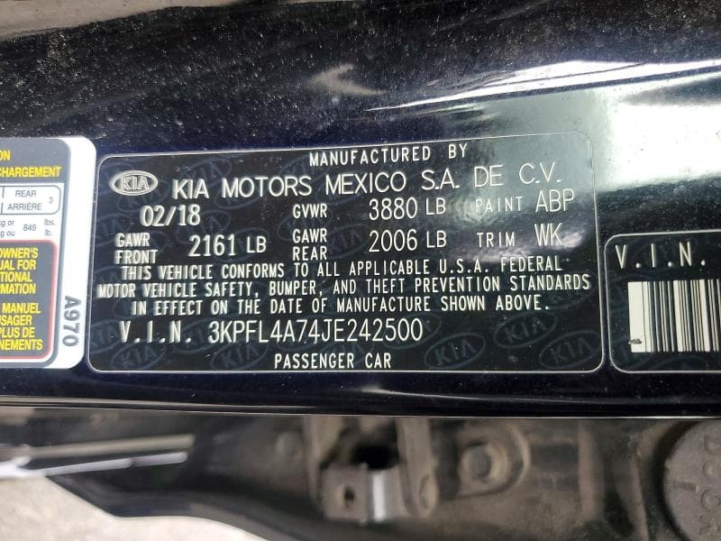 2018 KIA FORTE LX 13