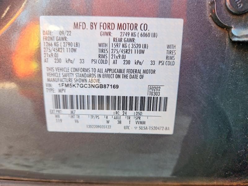 2022 FORD EXPLORER ST 13