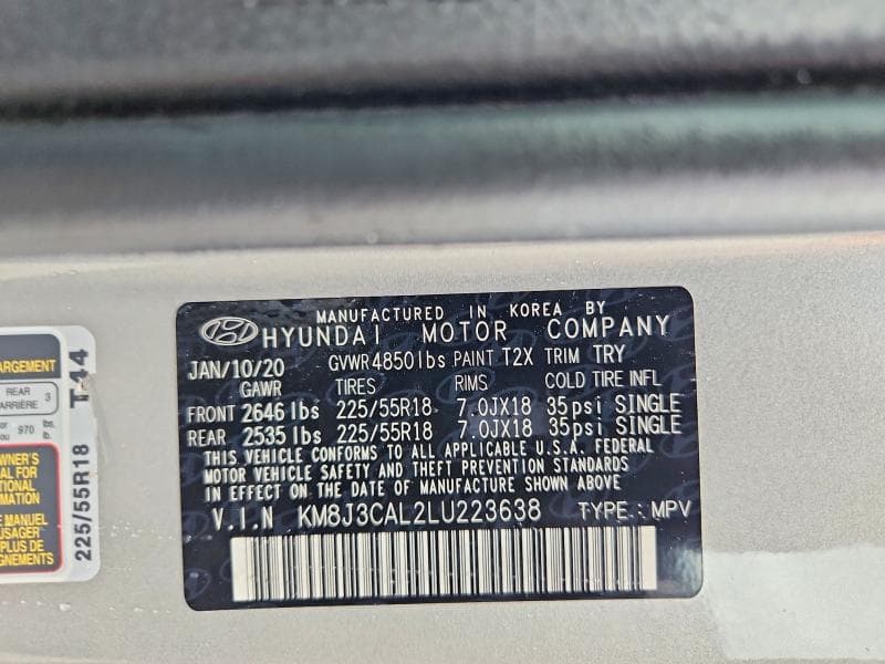 2020 HYUNDAI TUCSON LIMITED 13