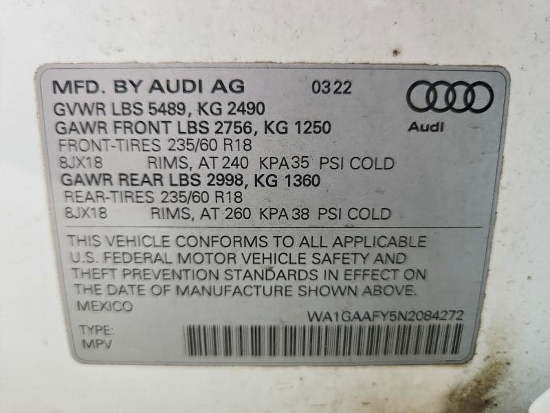 2022 AUDI Q5 12