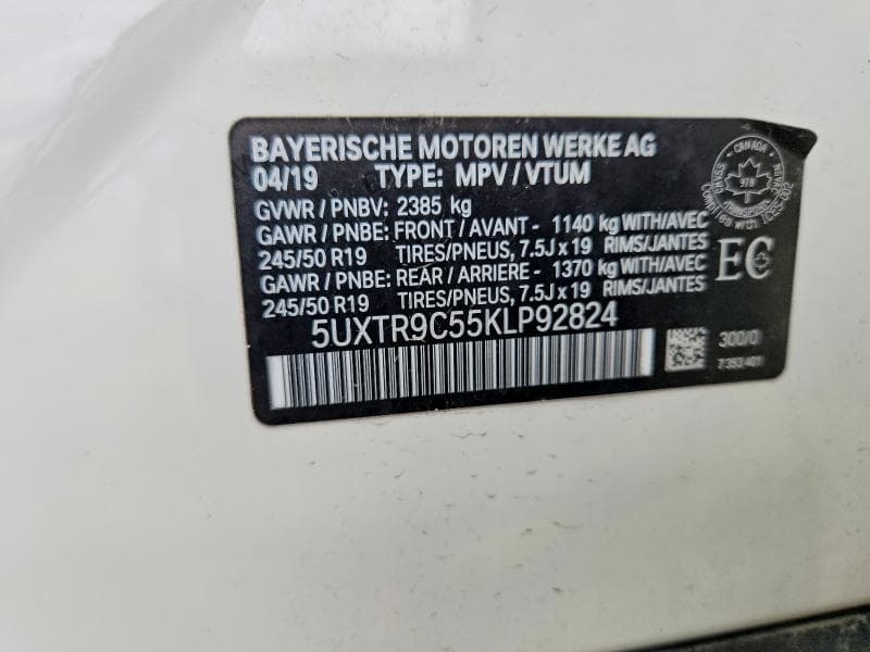 2019 BMW X3 XDRIVE30I 13