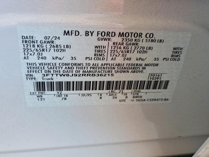 2024 FORD MAVERICK XLT 13