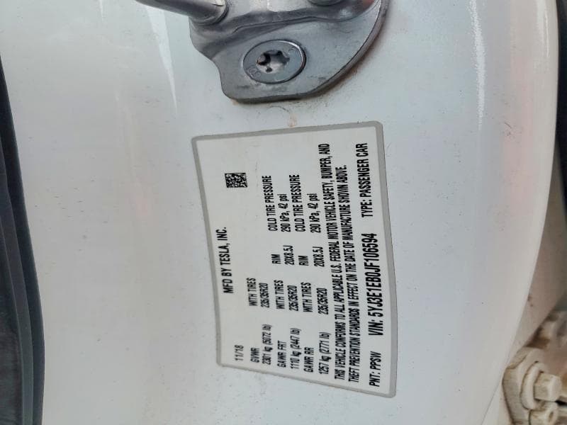 2018 TESLA MODEL 3 12