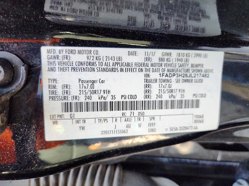 2018 FORD FOCUS SEL 12