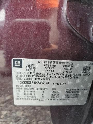2017 GMC ACADIA SLE 13