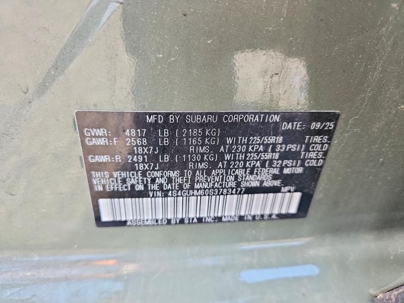2025 SUBARU CROSSTREK LIMITED 13