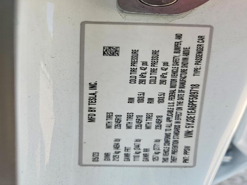 2023 TESLA MODEL 3 12