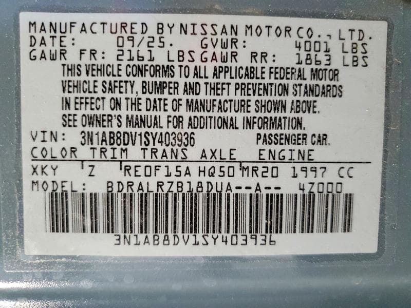 2025 NISSAN SENTRA SR 13