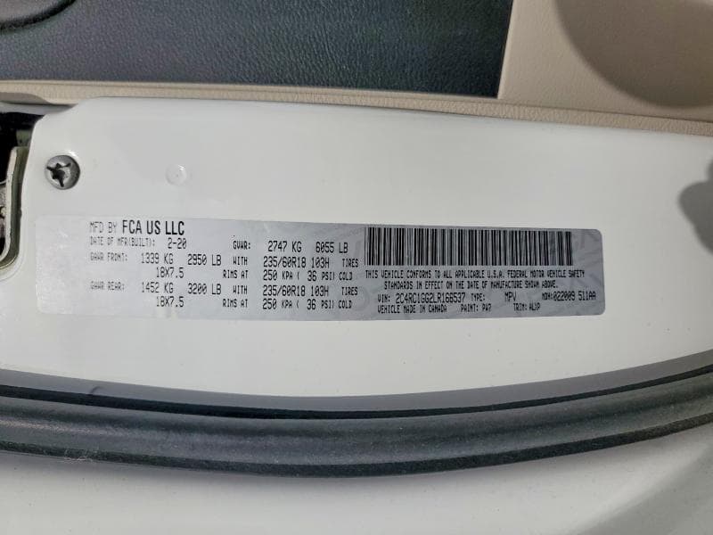2020 CHRYSLER PACIFICA LIMITED 14