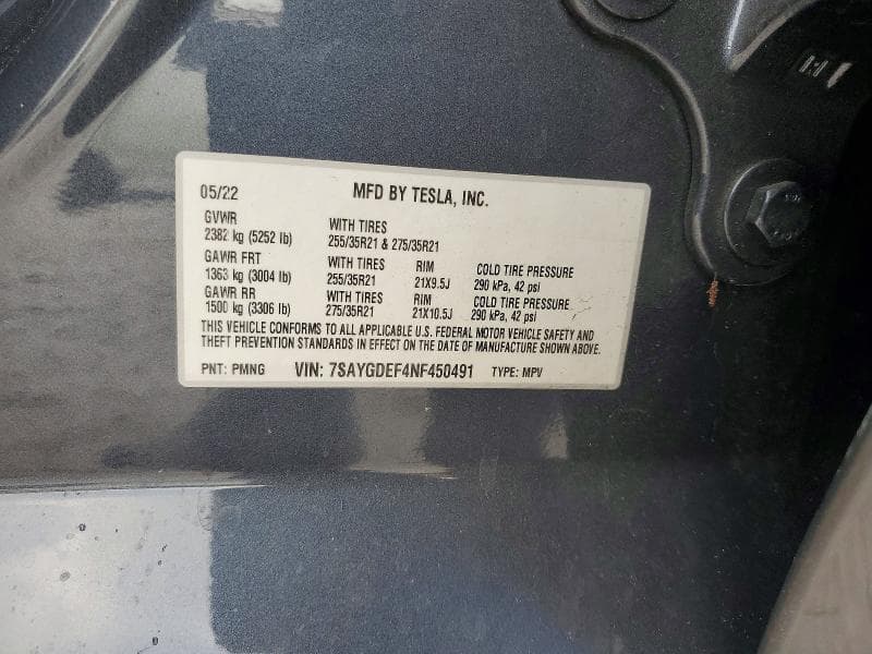 2022 TESLA MODEL Y 12
