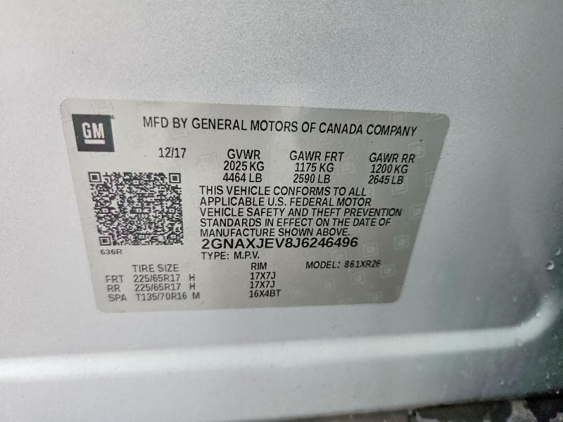 2018 CHEVROLET EQUINOX LT 13