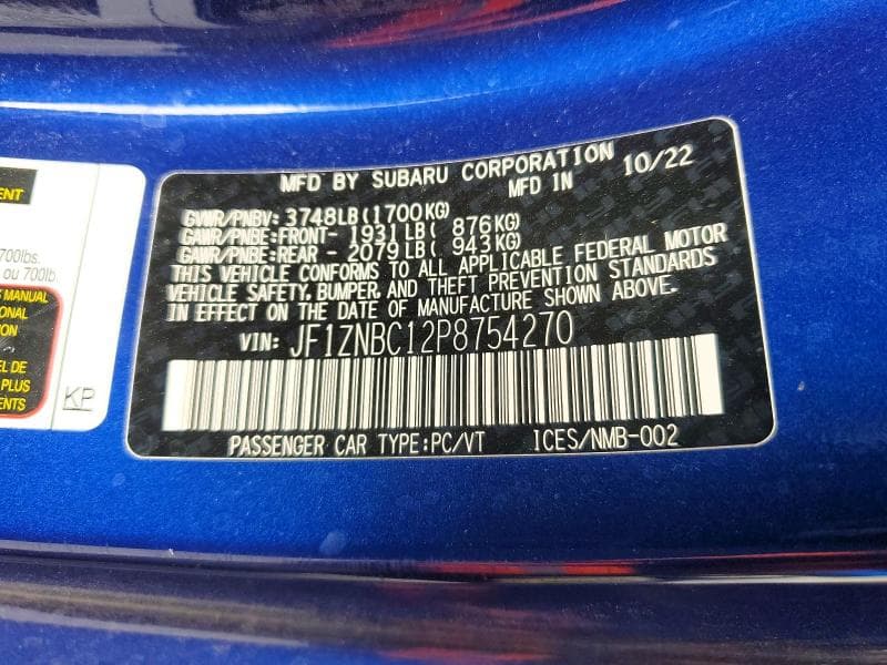 2023 TOYOTA GR86 BASE 12