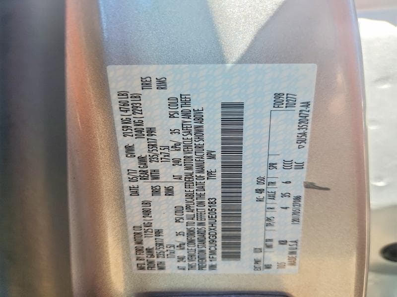 2017 FORD ESCAPE SE 13