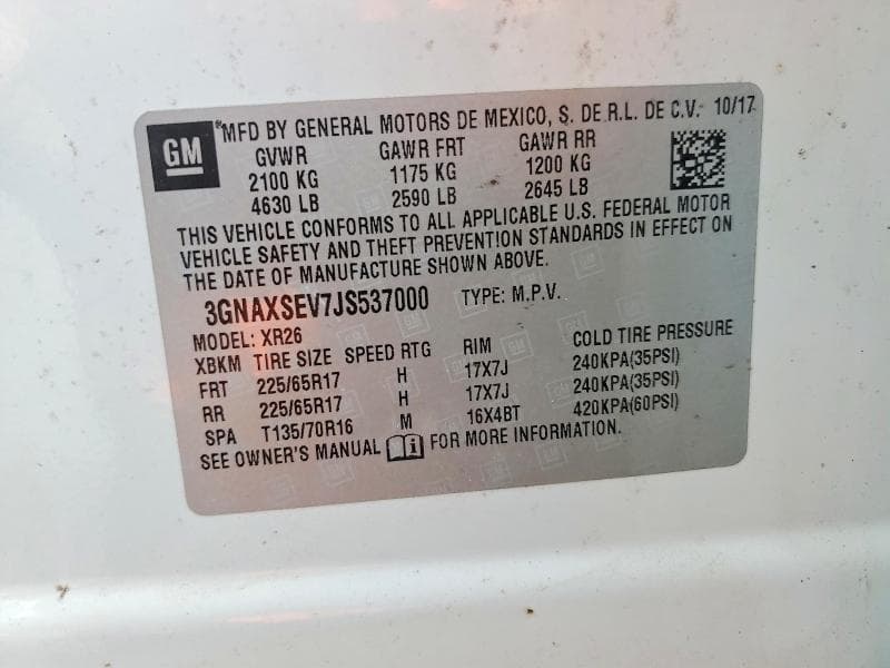 2018 CHEVROLET EQUINOX LT 13
