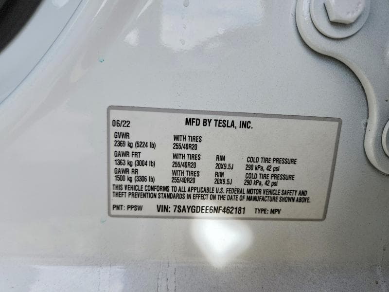 2022 TESLA MODEL Y 12