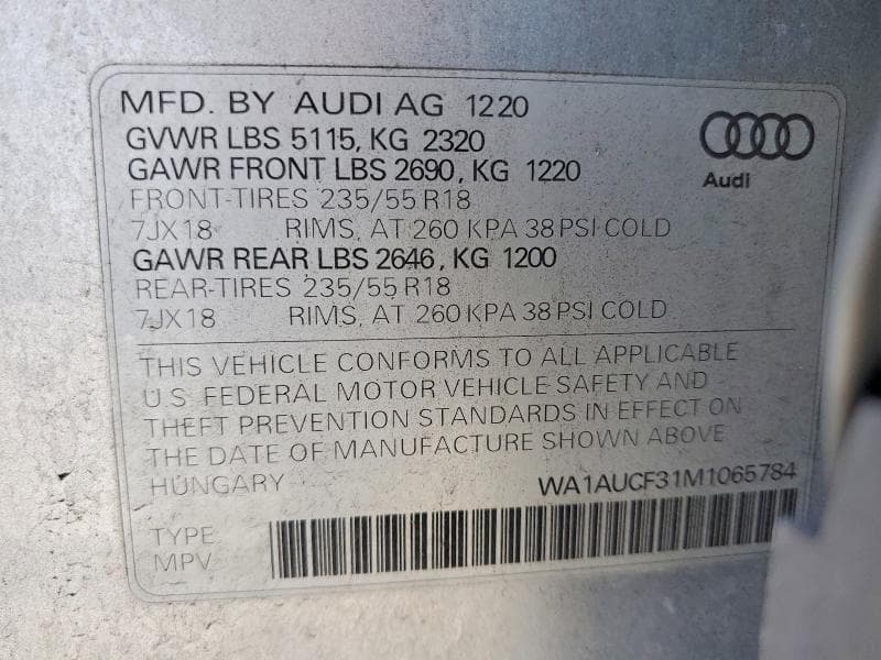 2021 AUDI Q3 PREMIUM 40 13