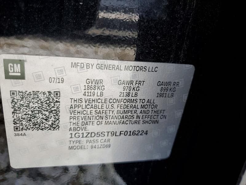 2020 CHEVROLET MALIBU LT 12