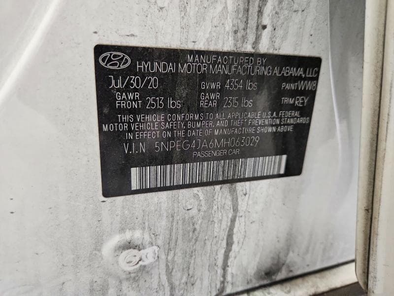 2021 HYUNDAI SONATA SE 12