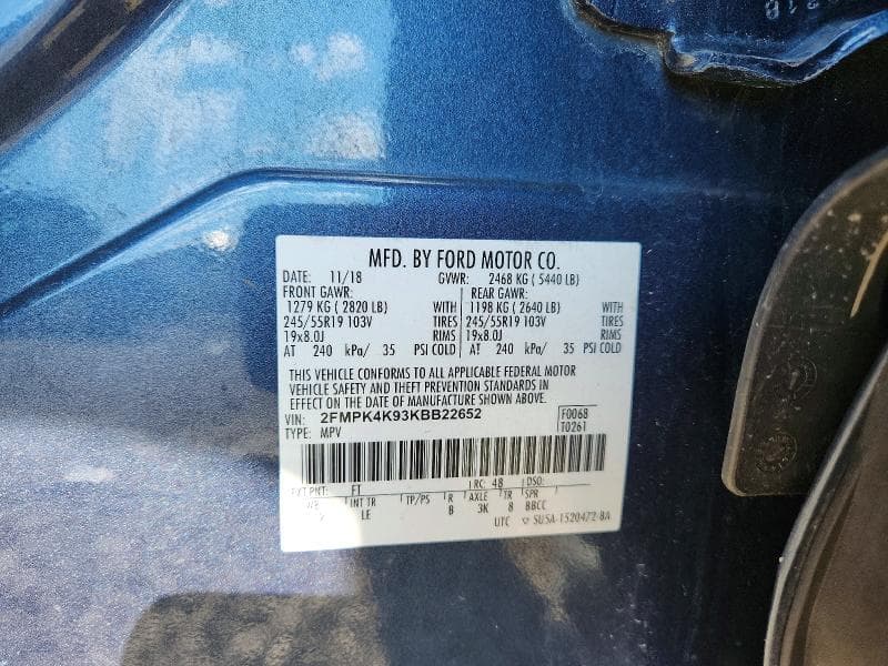 2019 FORD EDGE TITANIUM 13