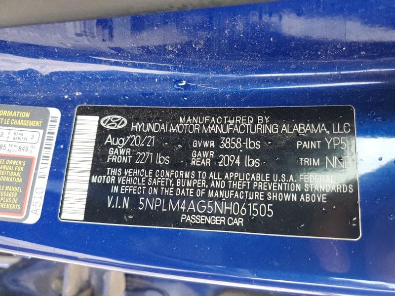 2022 HYUNDAI ELANTRA SEL 12