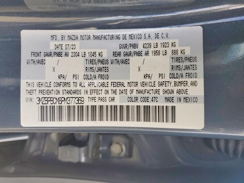 2023 MAZDA 3 PREFERRED 12