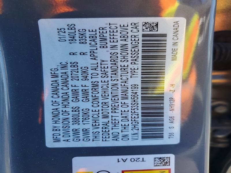 2025 HONDA CIVIC SPORT 12