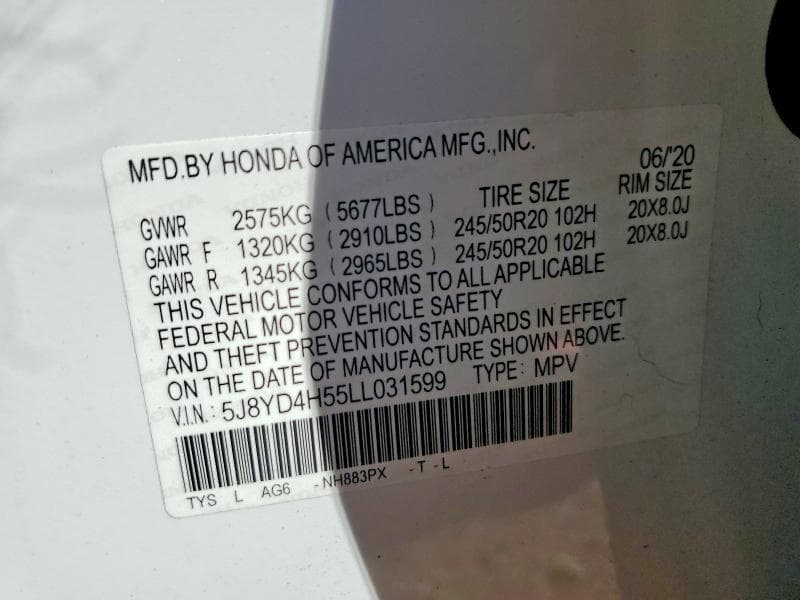 2020 ACURA MDX TECHNOLOGY 13