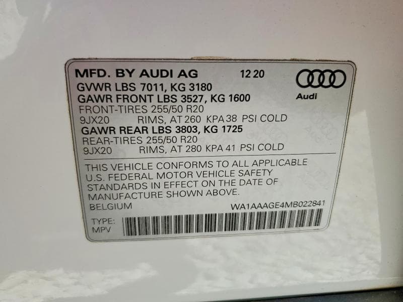 2021 AUDI E-TRON PREMIUM 14