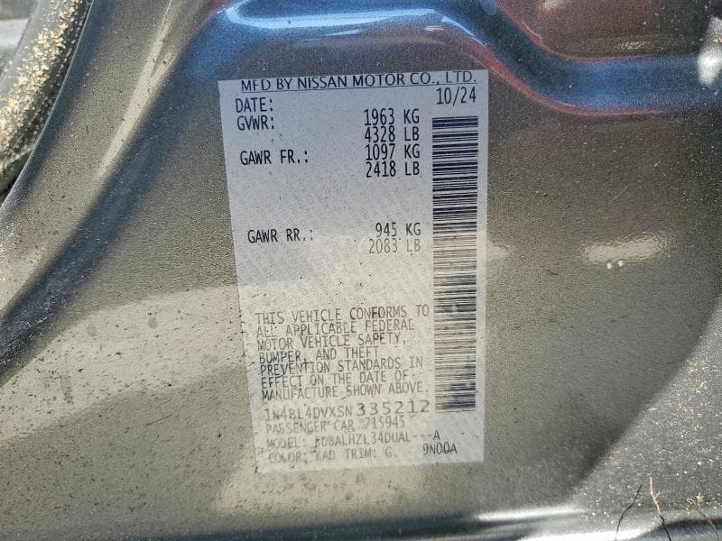 2025 NISSAN ALTIMA SV 12