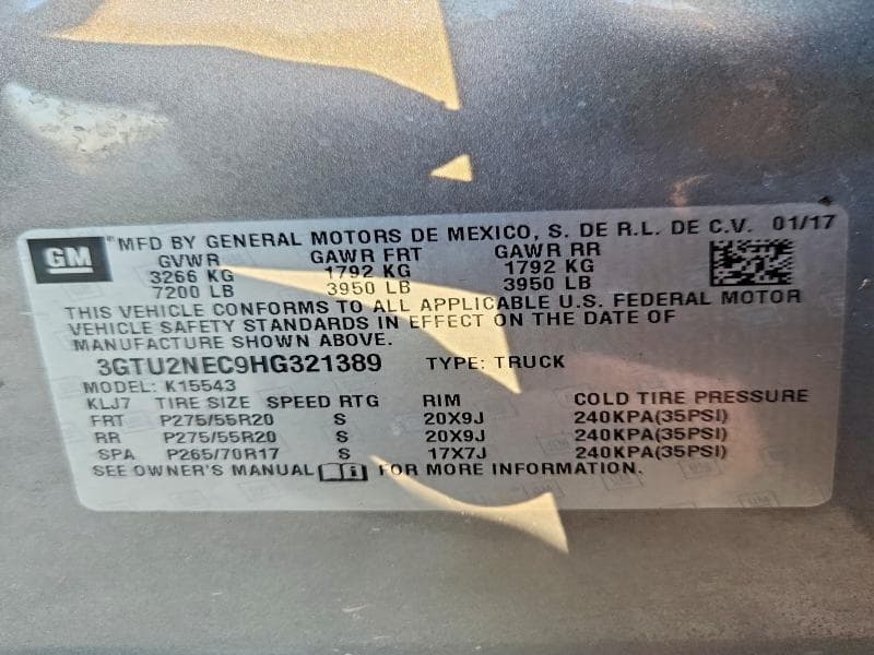 2017 GMC SIERRA K1500 SLT 12