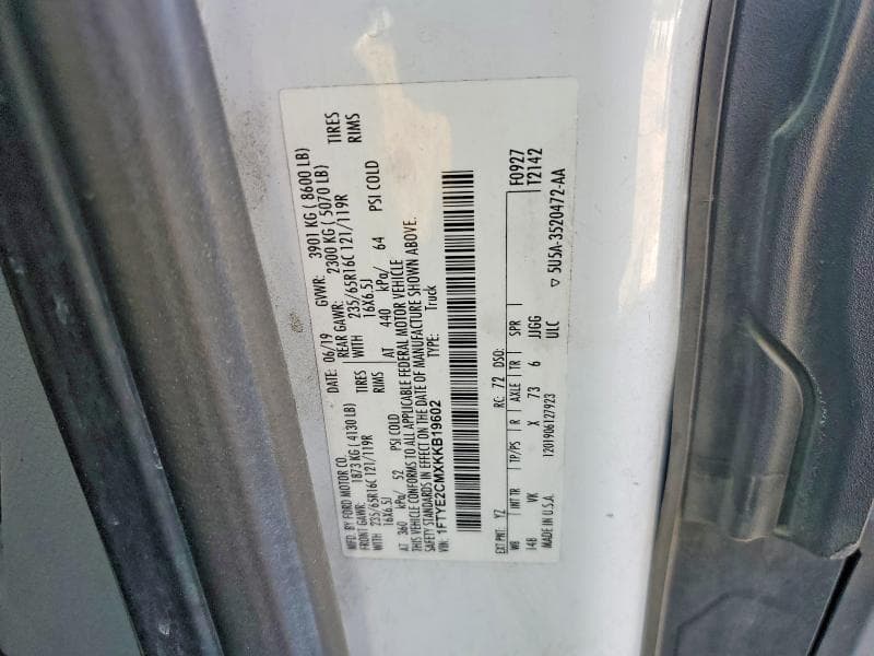 2019 FORD TRANSIT T-150 13