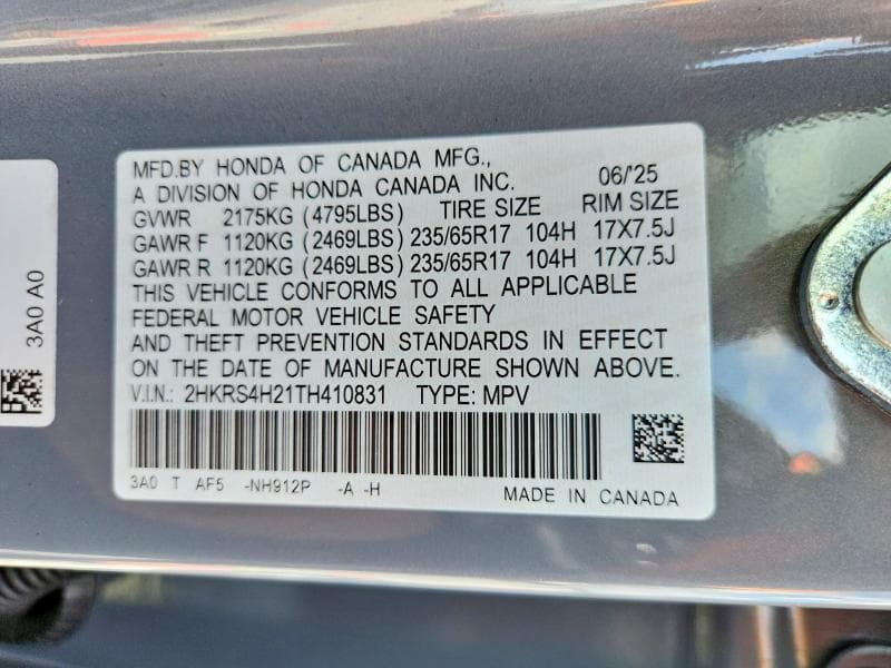 2026 HONDA CR-V LX 14