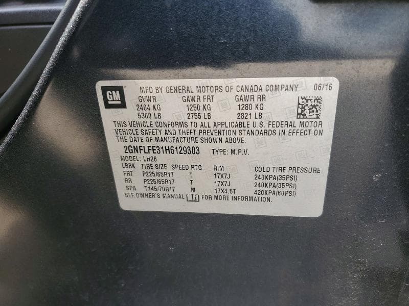 2017 CHEVROLET EQUINOX LT 13
