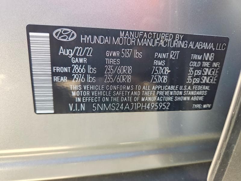 2023 HYUNDAI SANTA FE SEL 12