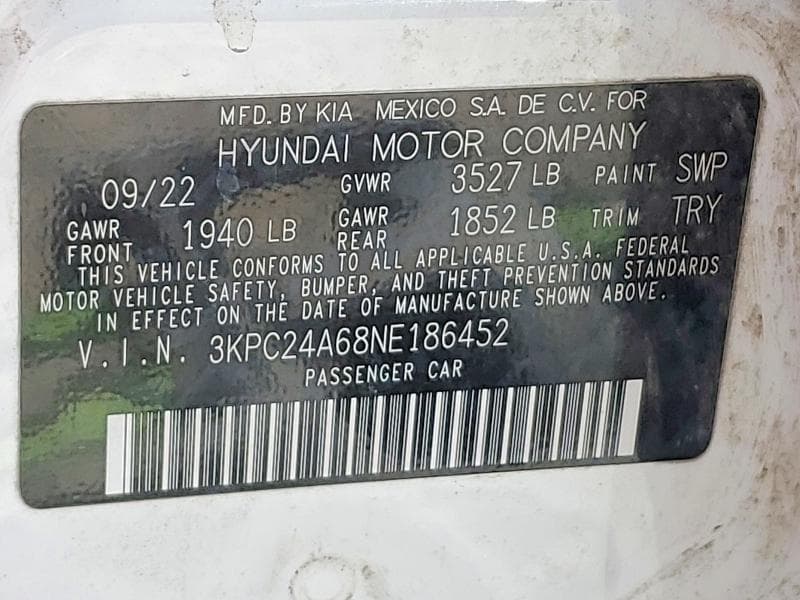 2022 HYUNDAI ACCENT SE 12