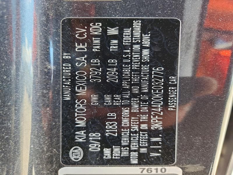 2019 KIA FORTE LXS 12