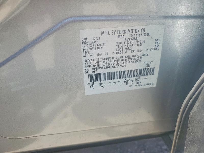 2024 FORD EDGE SEL 12