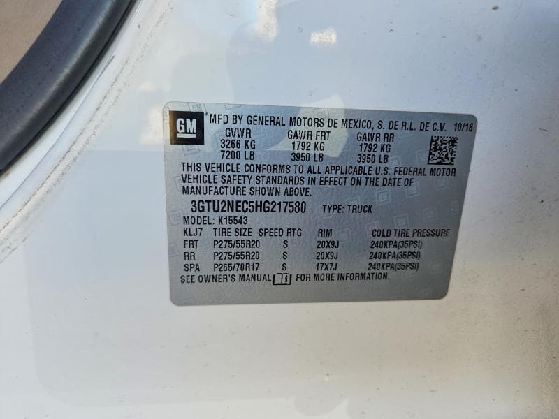 2017 GMC SIERRA K1500 SLT 12