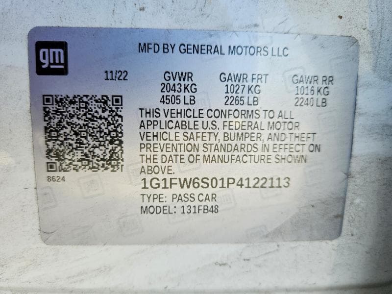 2023 CHEVROLET BOLT EV 1LT 12