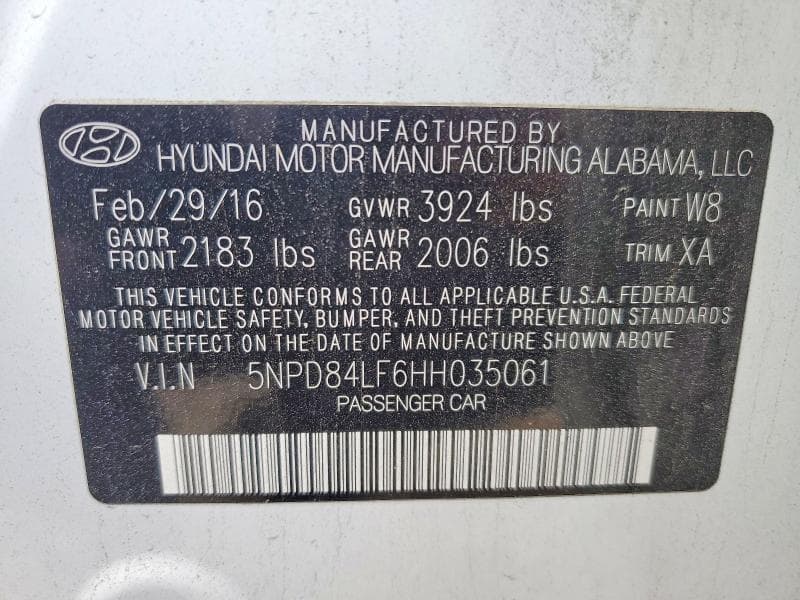 2017 HYUNDAI ELANTRA SE 12