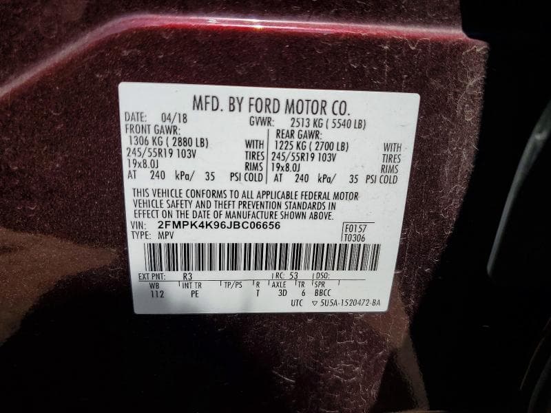 2018 FORD EDGE TITANIUM 13