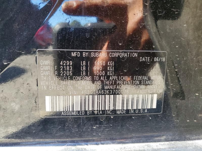 2019 SUBARU IMPREZA 12
